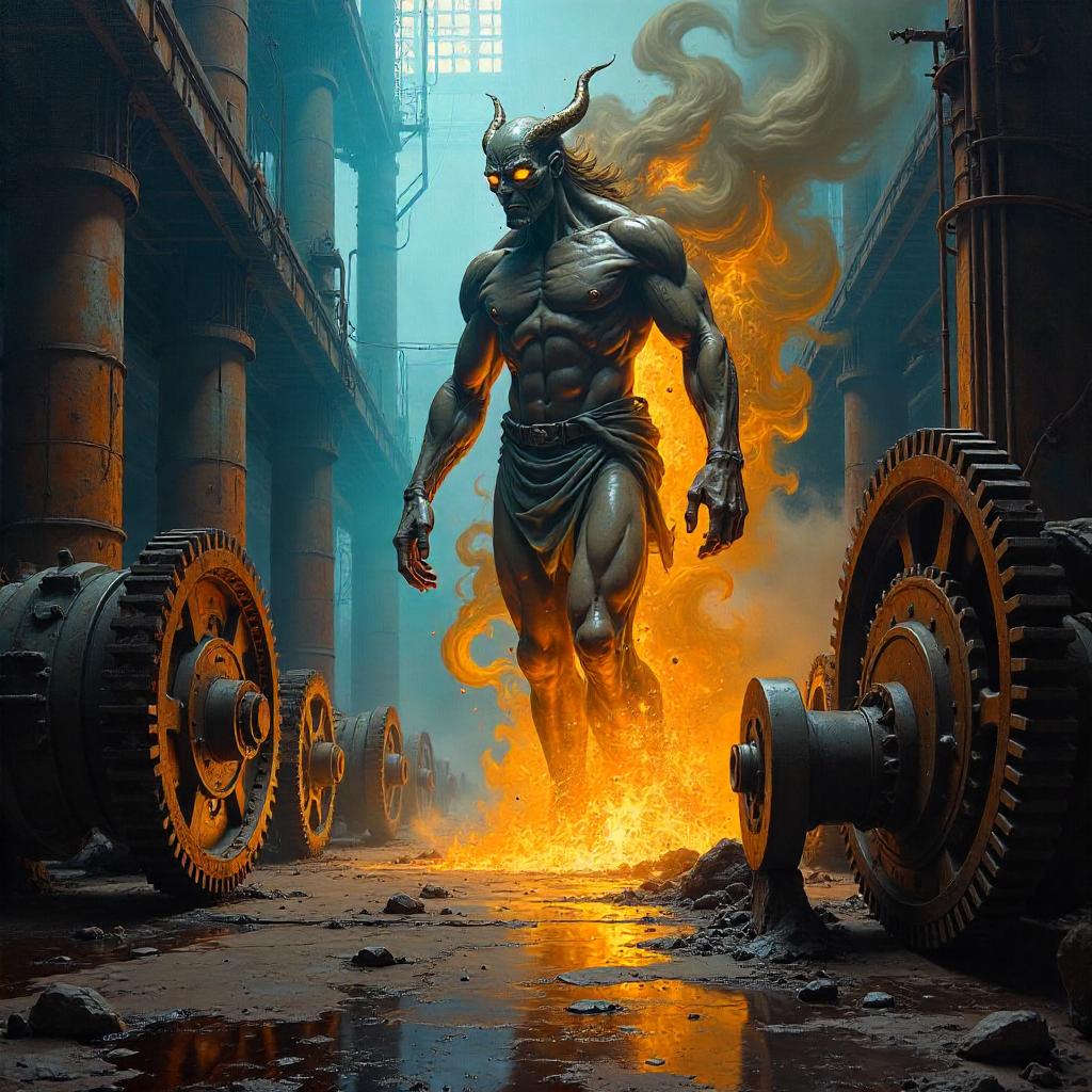 Djinn Emergence in an Industrial Gear Factory