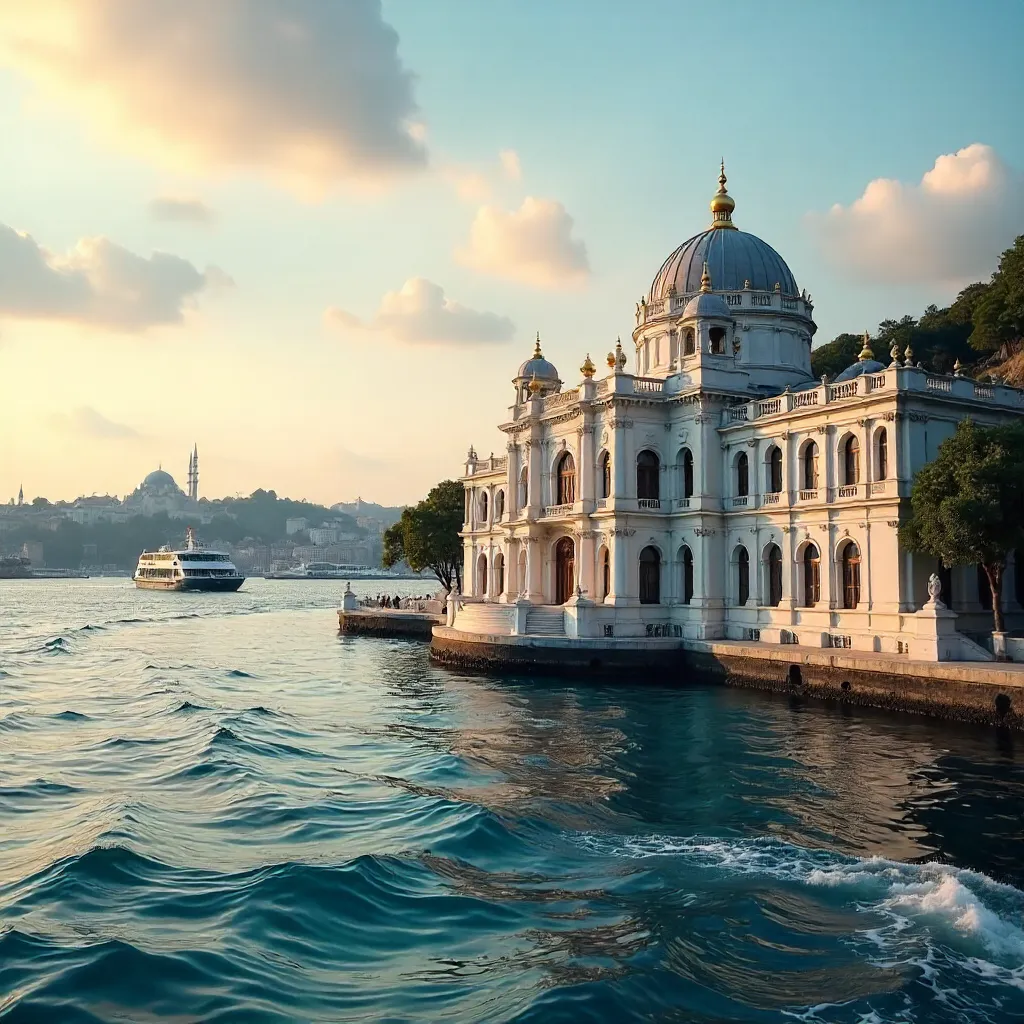 Dolmabahçe Palace from a Bosphorus Ferry