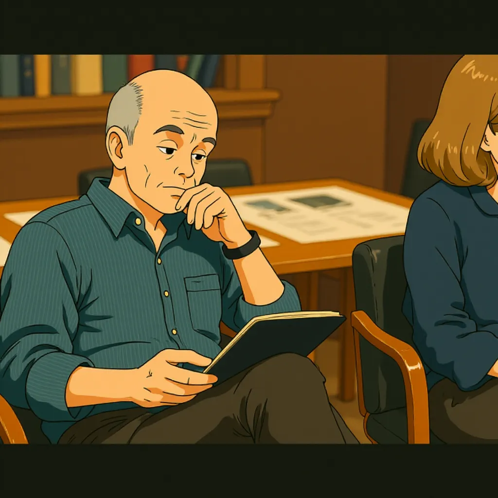 Michael Keaton in Spotlight (2015) - Anime style