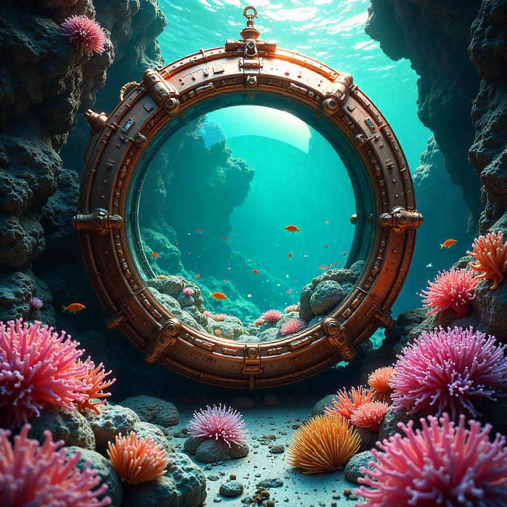 Time-Travel Reef: 3D Render Inside a Time Machine