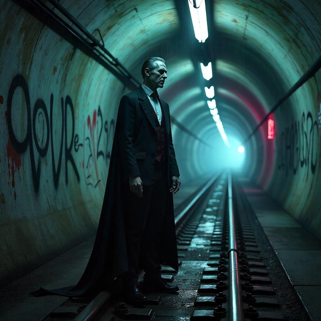 Vampire in a Subterranean Subway Tunnel