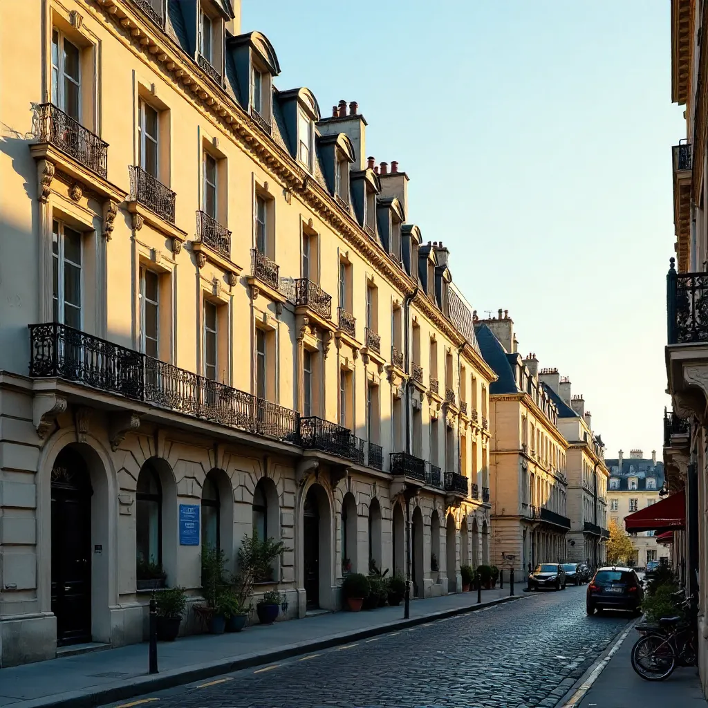 Early Morning on a Parisian Haussmannian Street