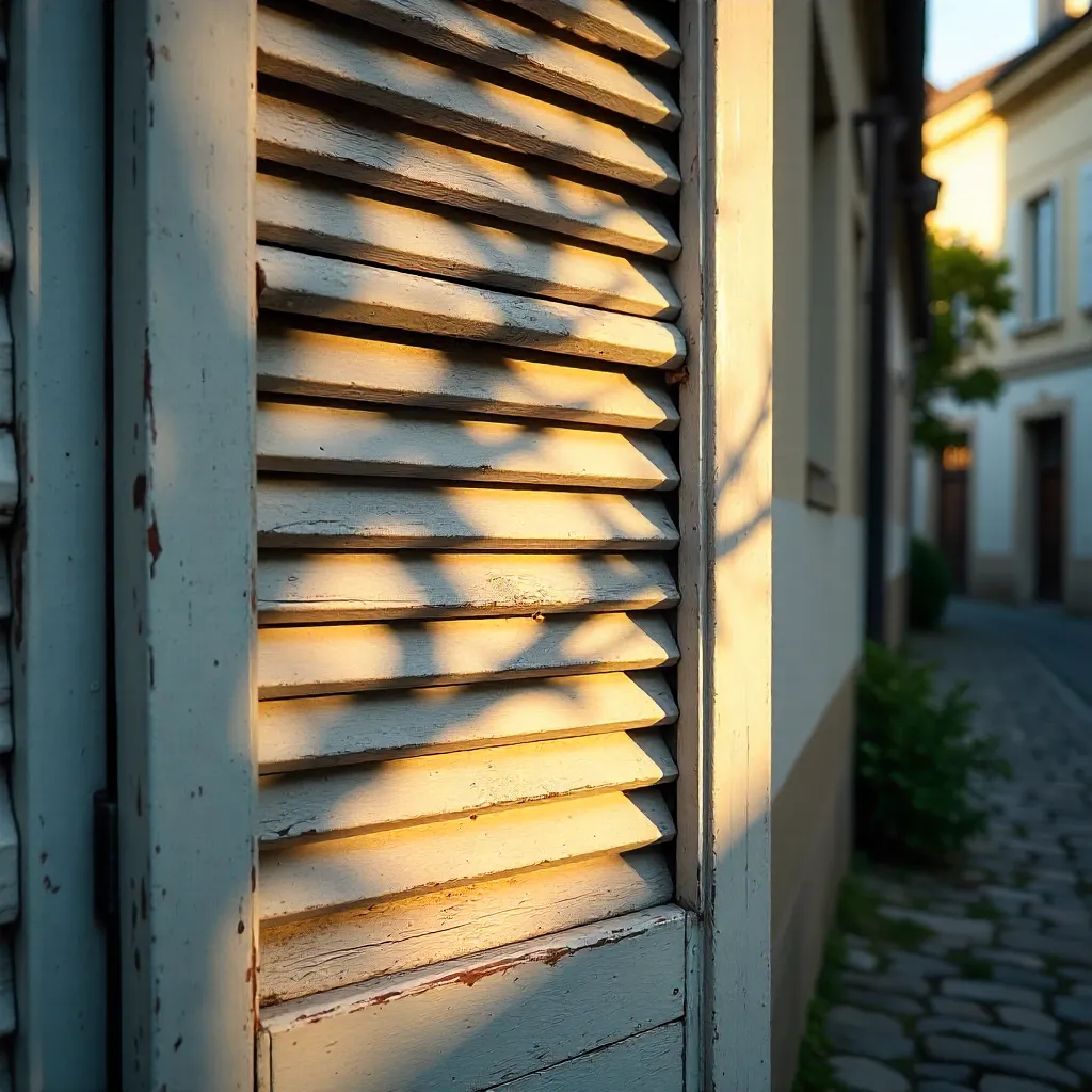 Tree Shadow on a Closed Shutter in Compiègne