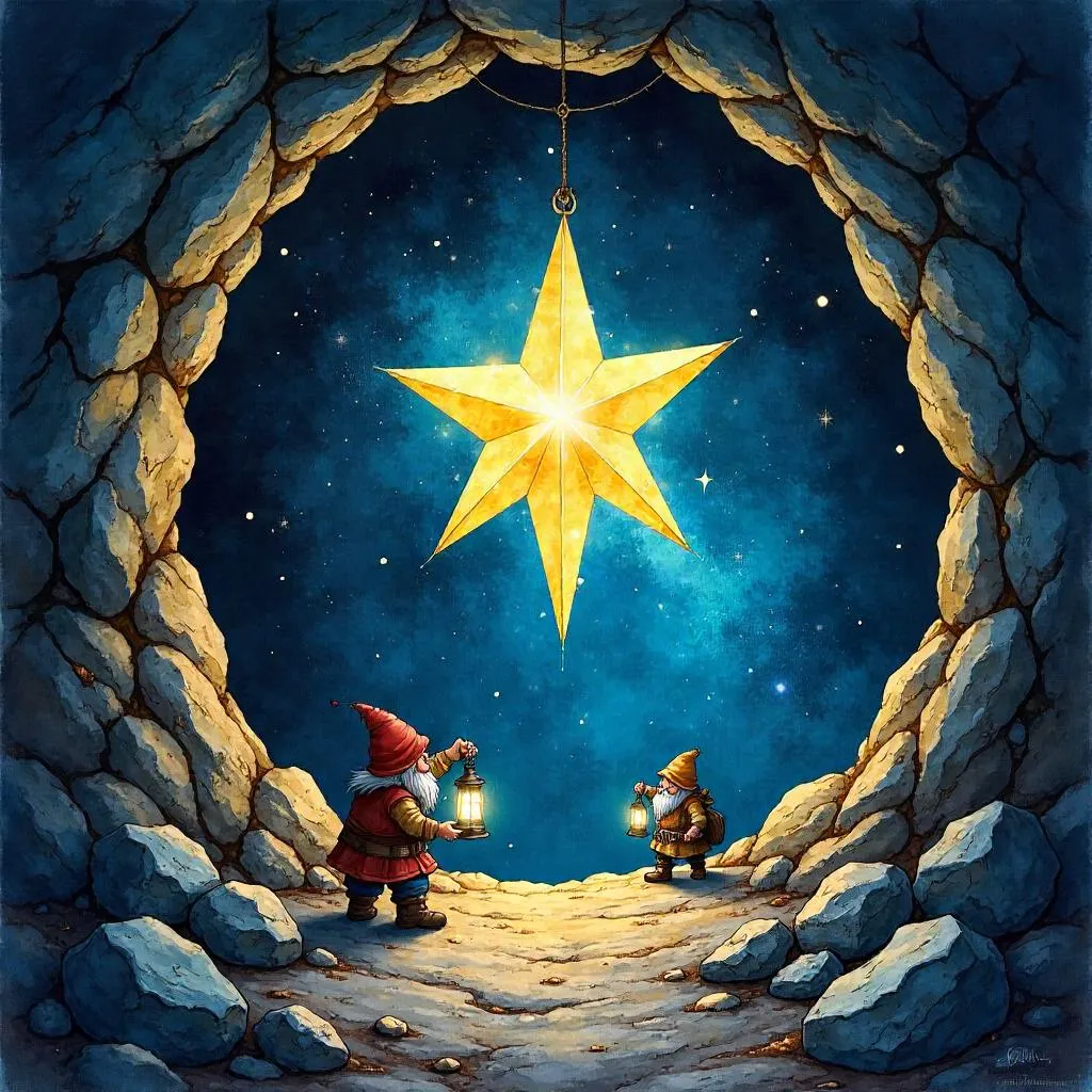 Star of the Dwarf Mine in Watercolor Light