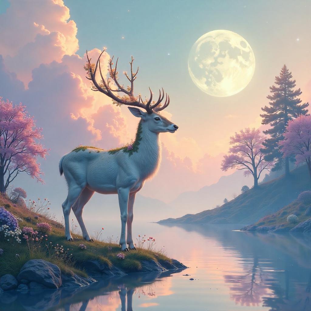 Dreamworld Deer: Surreal Concept Art