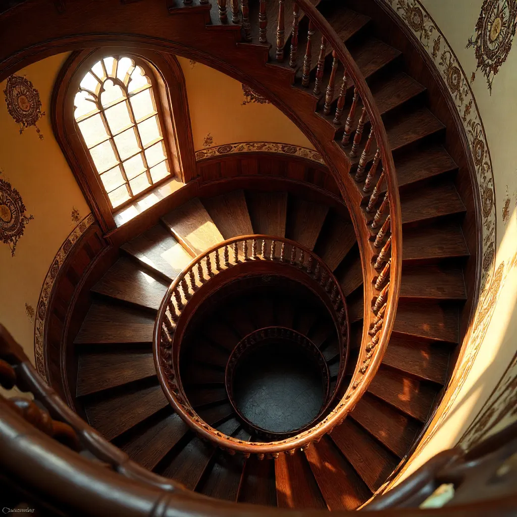 Spiral Staircase of Faisalabad: Wooden Elegance