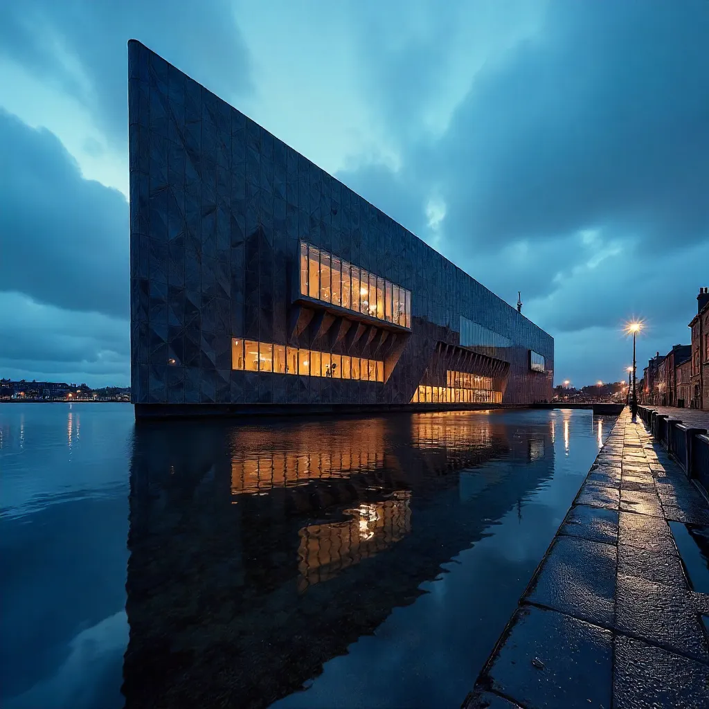 Dramatic Lines of V&A Dundee at Dusk