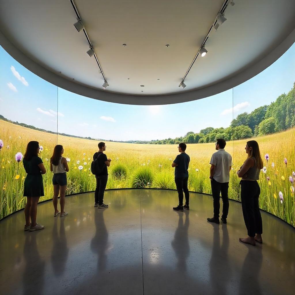 Meadow Panorama: Digital Art Installation in a Museum