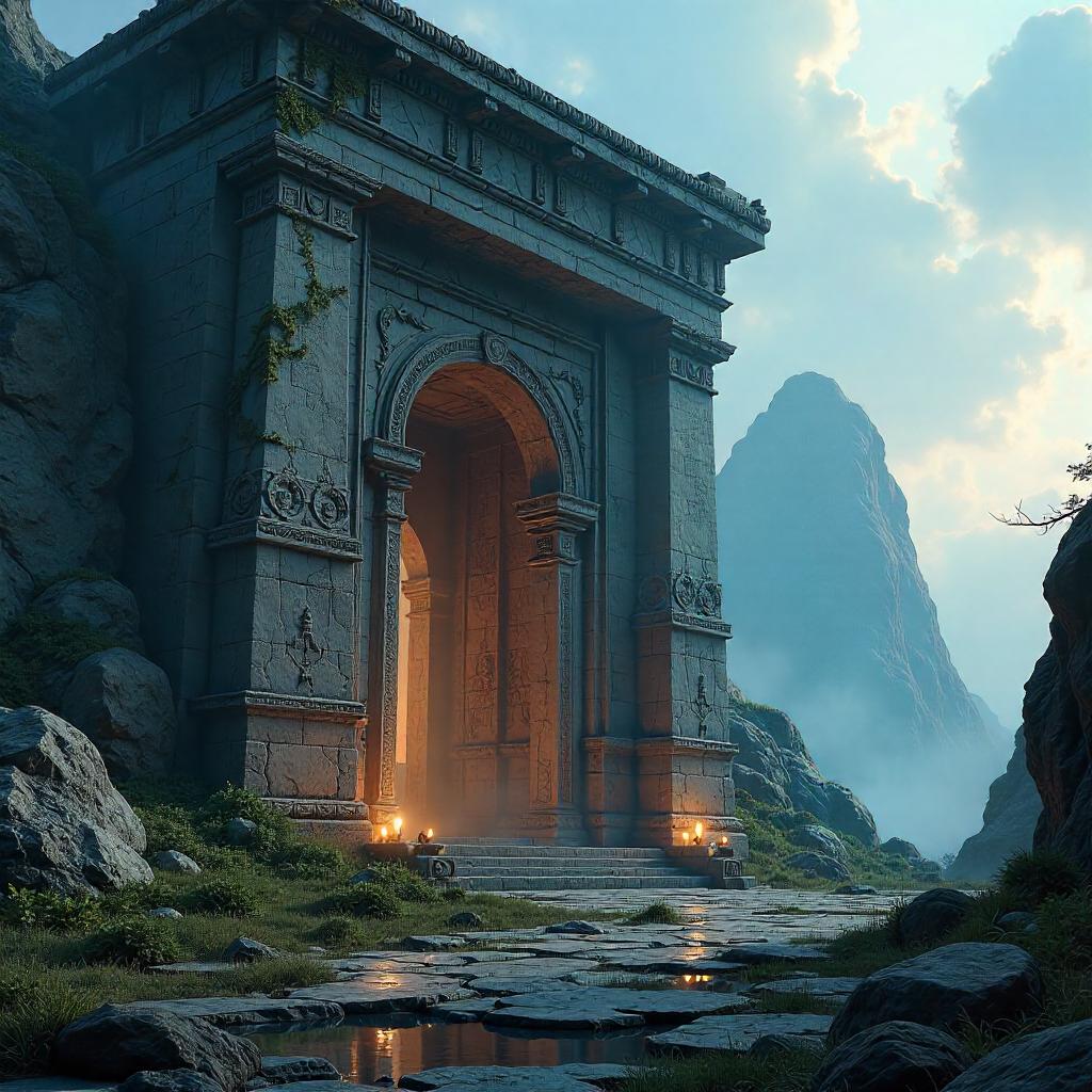 Temple of Dawn — Photorealistic Game Scene