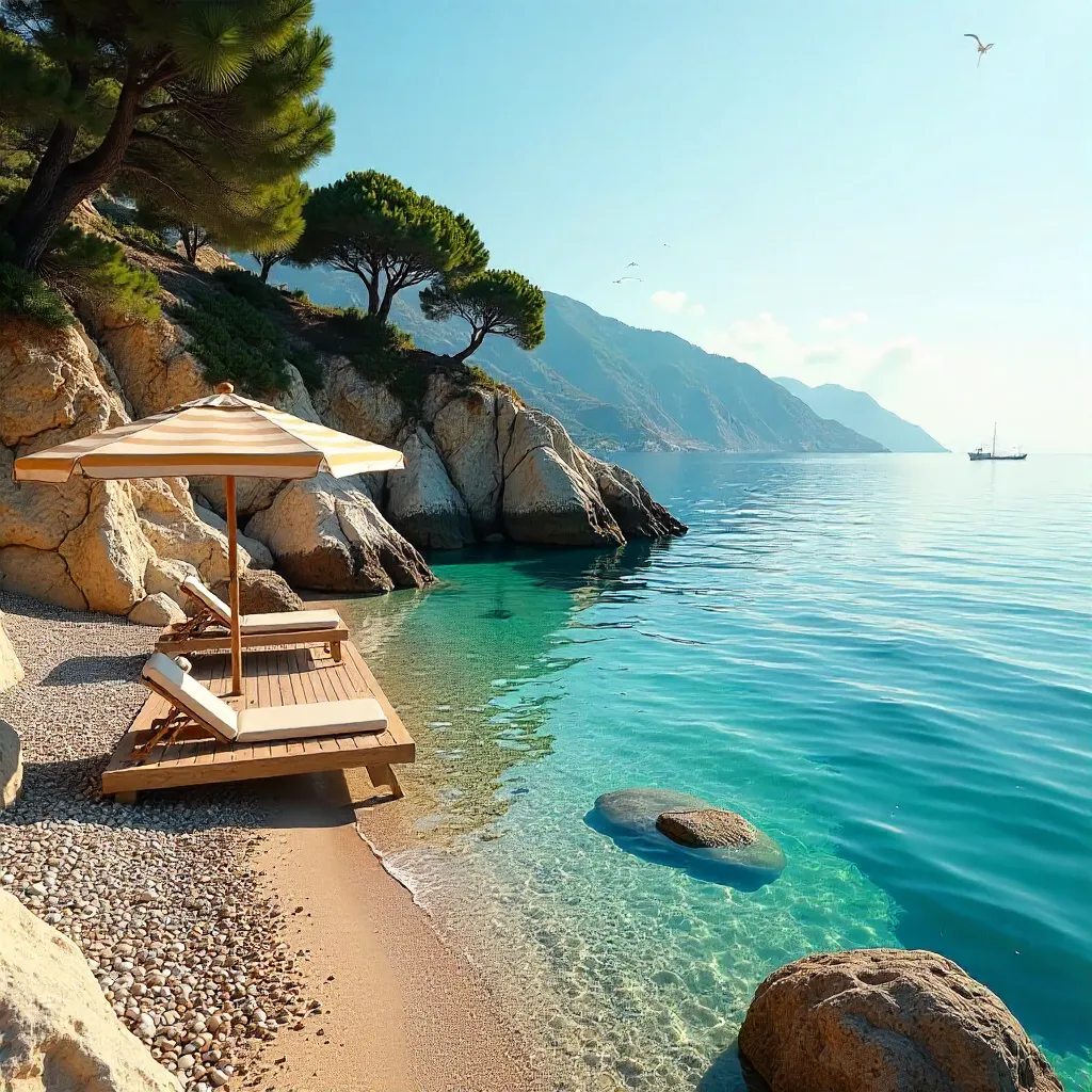 Azure Antalya Rocky Beach for Summer Relaxation