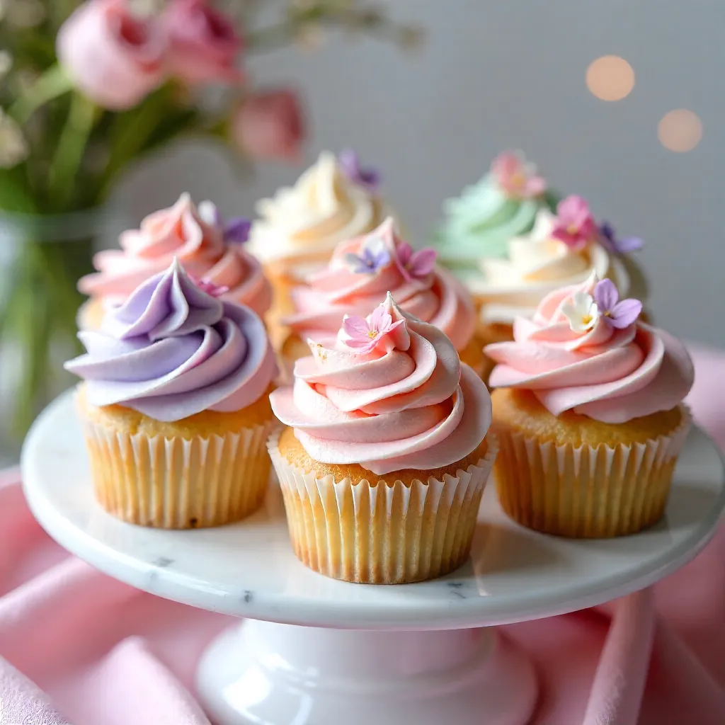 Floral Frosted Cupcakes for Special Occasions