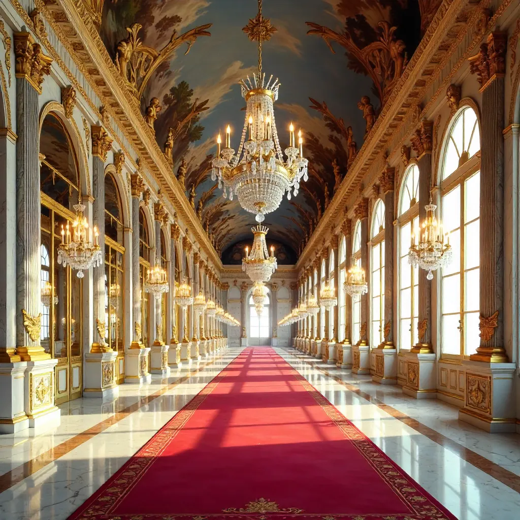 Baroque Splendor: Versailles Hall of Mirrors