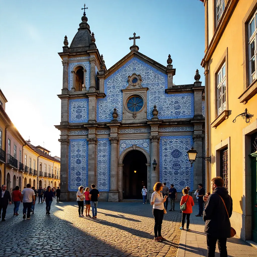 Sunny Day at Igreja do Carmo Azulejos, Porto
