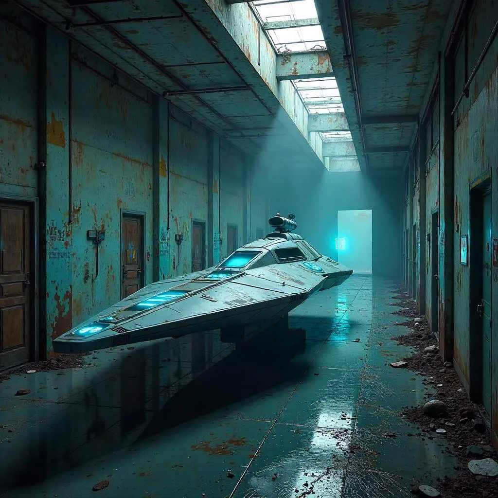 Fractured Light: 3D Spaceship in an Abandoned Asylum