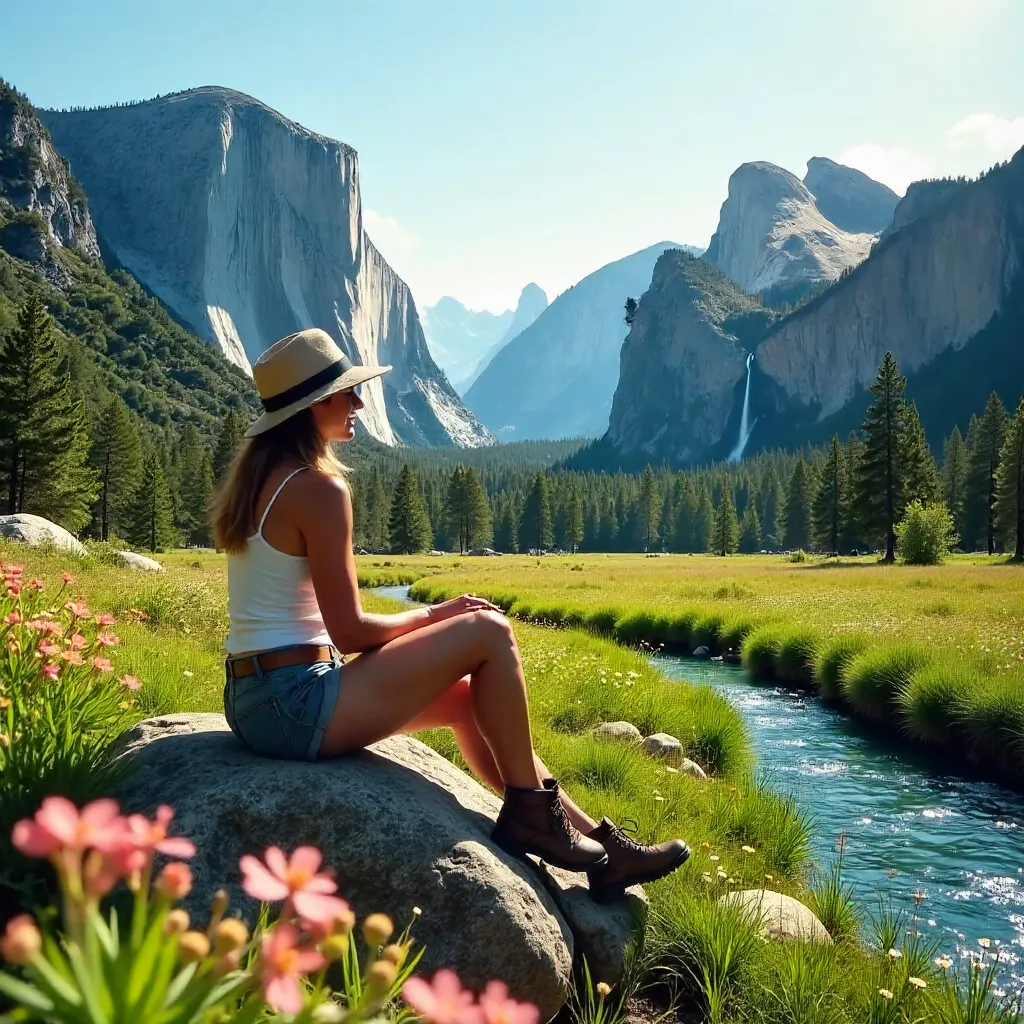 Summer Vibes in Yosemite: Woman in Nature