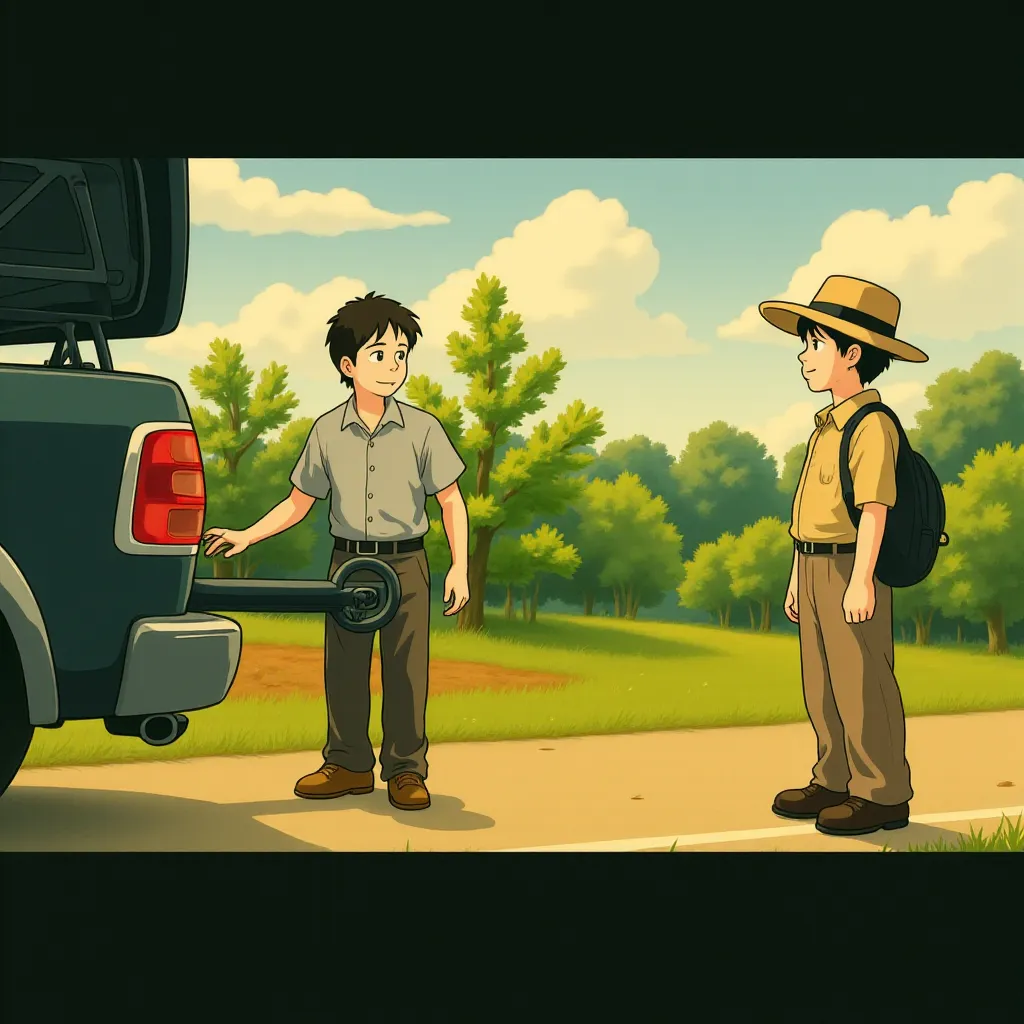 Clint Eastwood and Alan Heckner in The Mule (2018) - Anime style