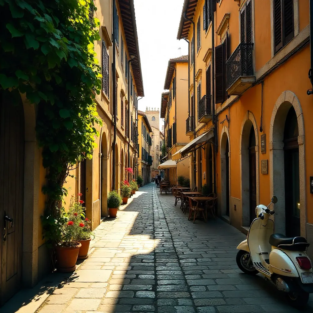 Golden Hour on a Narrow Trastevere Street