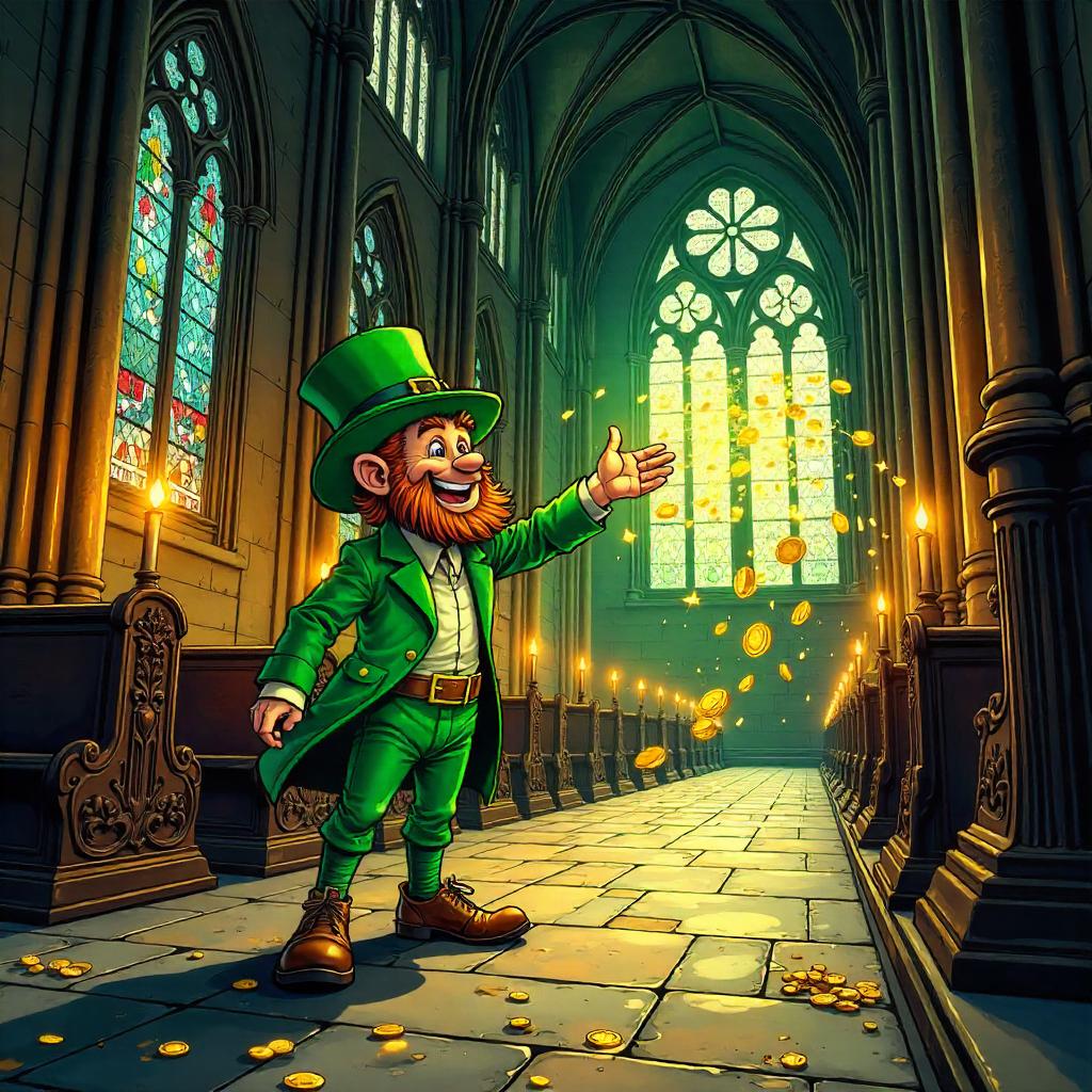 Leprechaun in a Cathedral: Comic Panel Adventure
