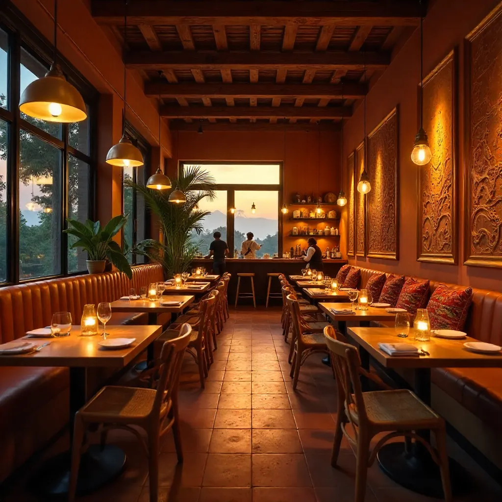 Warm Accra Restaurant Interior for Dining
