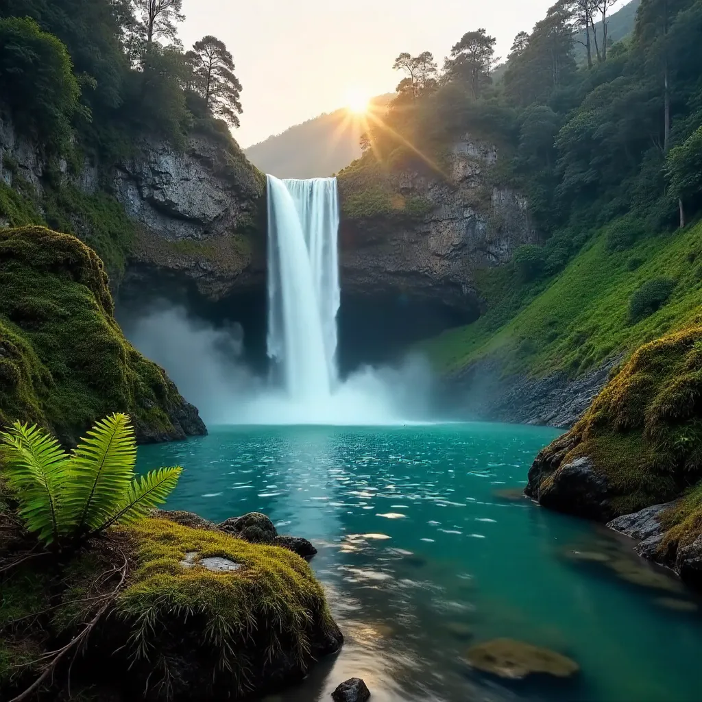 Turquoise Waterfall of Southland, New Zealand