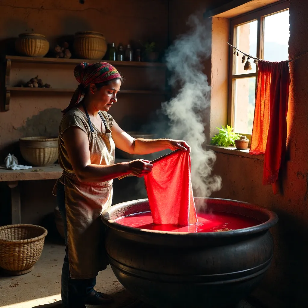 Traditional Red Dyeing with a Madder Vat