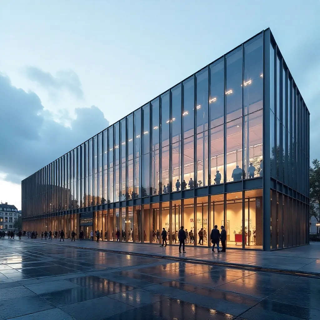 Elegant Glass Facade of Berlin Hauptbahnhof
