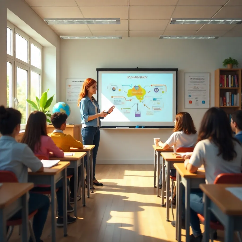 Engaged Classroom: Teacher and Attentive Students