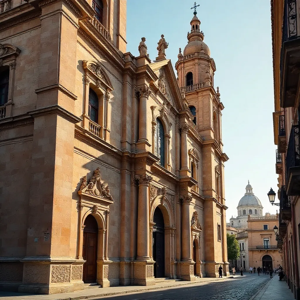 Detailed Baroque Stonework of Málaga Cathedral