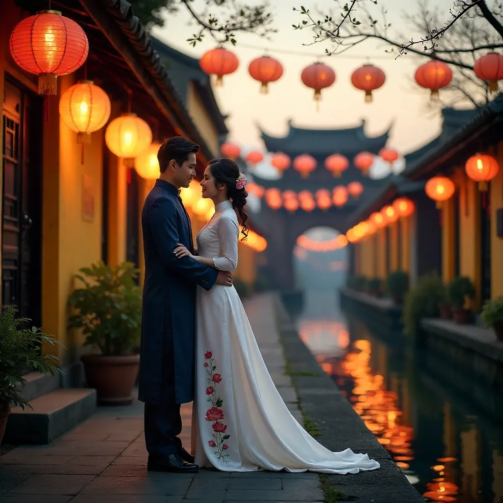 Lantern-lit Ao Dai Romance in Hội An