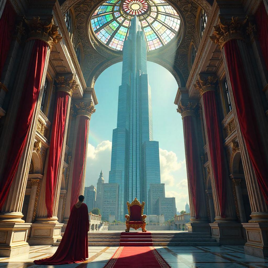 Skyscraper in a Regal Throne Room