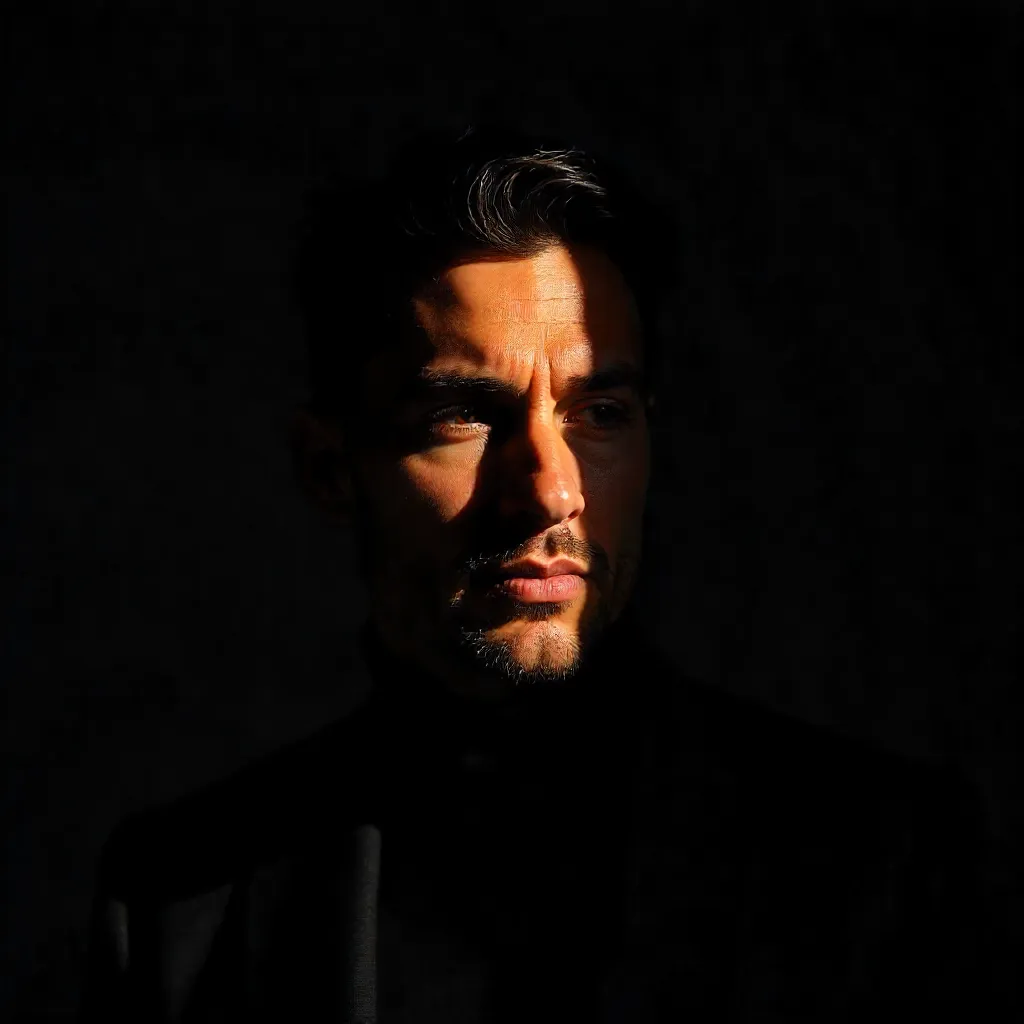 Heartlight Contemplation: Moody Portrait