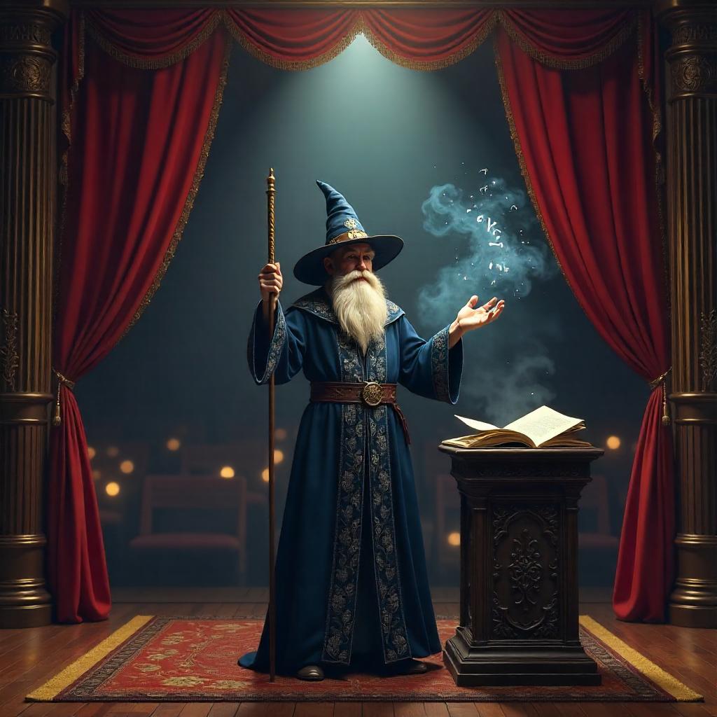 Wizard on Stage: A 3D Theater Render