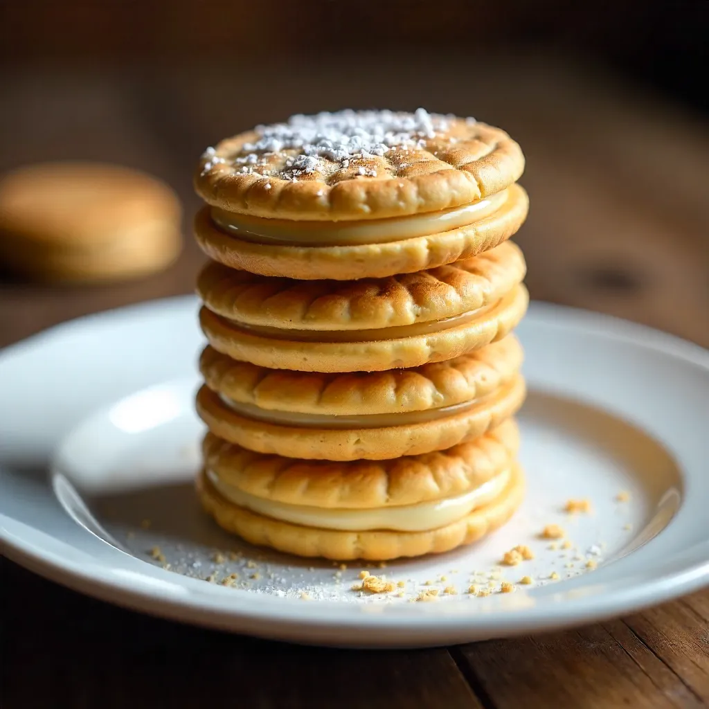 Creamy Argentinian Alfajores Stack
