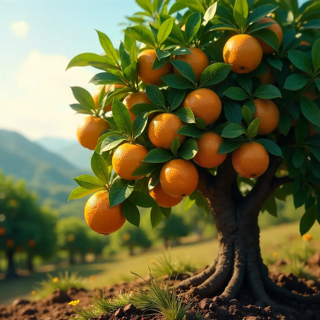 Lush Orange Tree in Minas Gerais