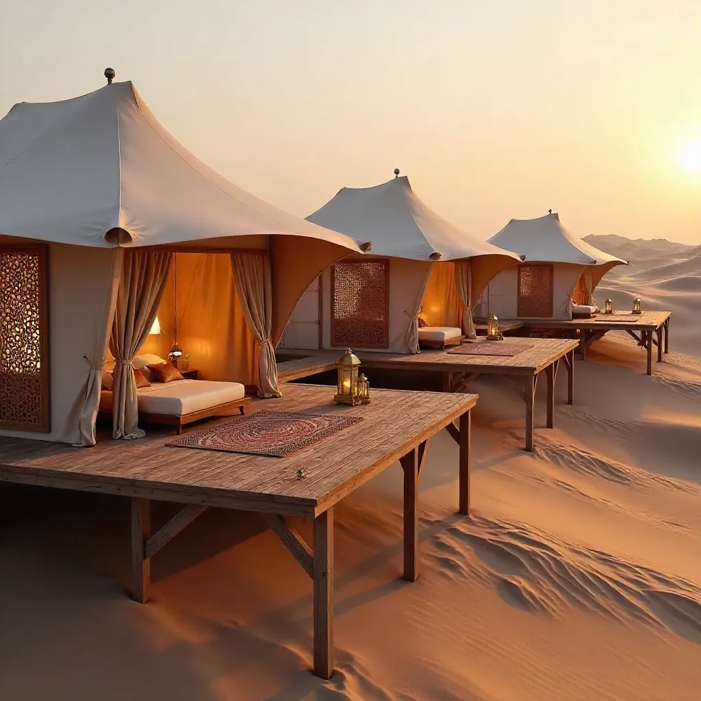 Luxurious Elevated Tents in Oman Desert Architecture