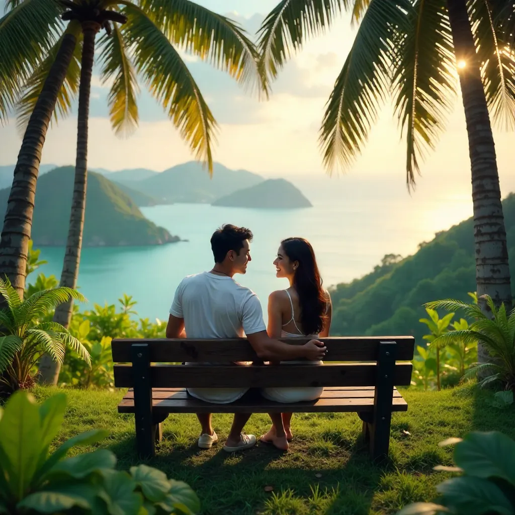 Couple in Davao City: A Peaceful Green Vista