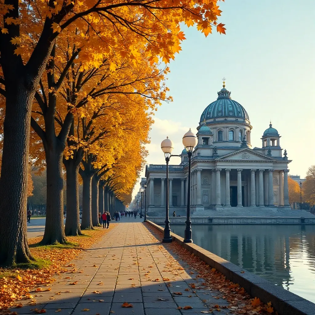 Golden Autumn on Museum Island, Berlin