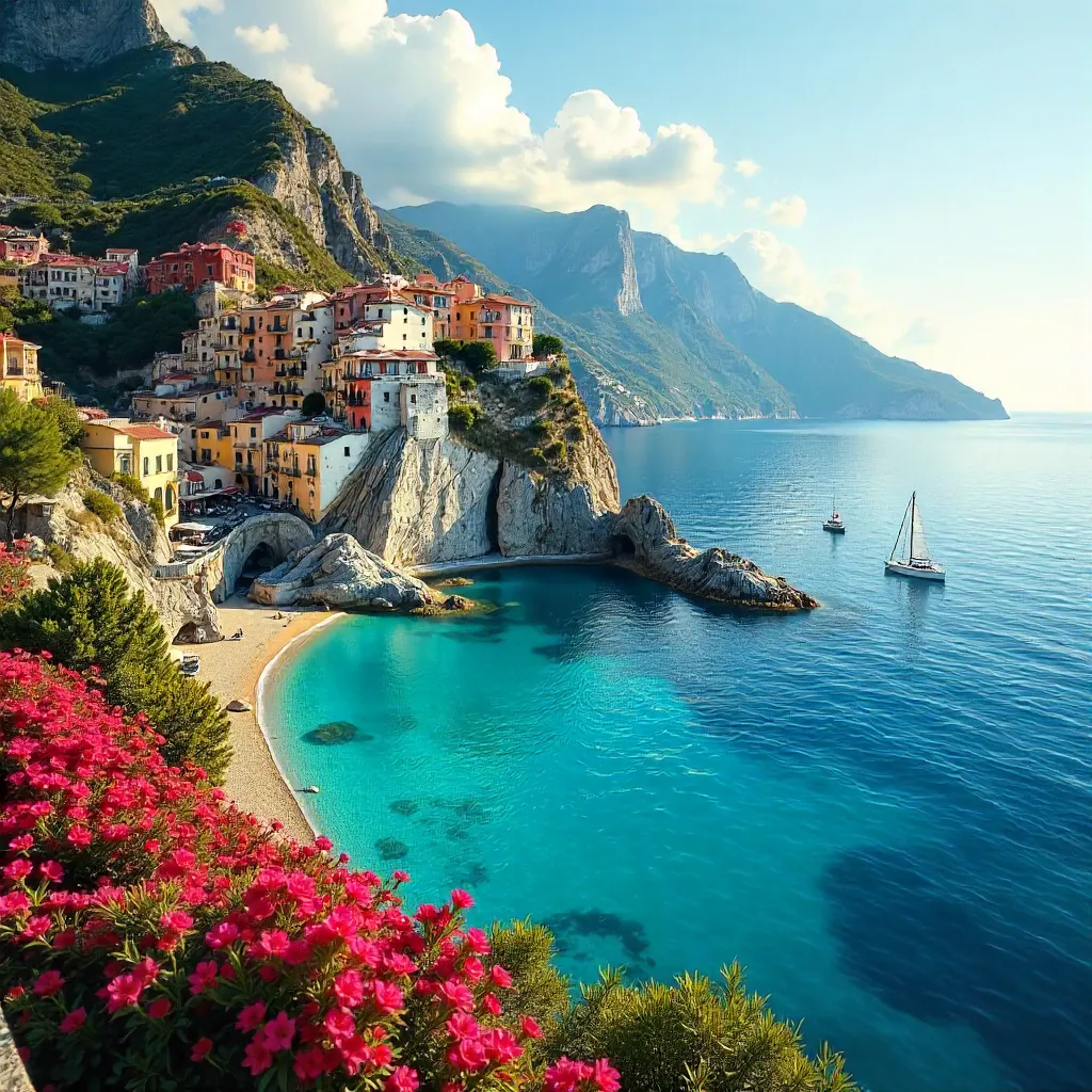 Capri's Cliffs and Azure Waters: Summer Escape