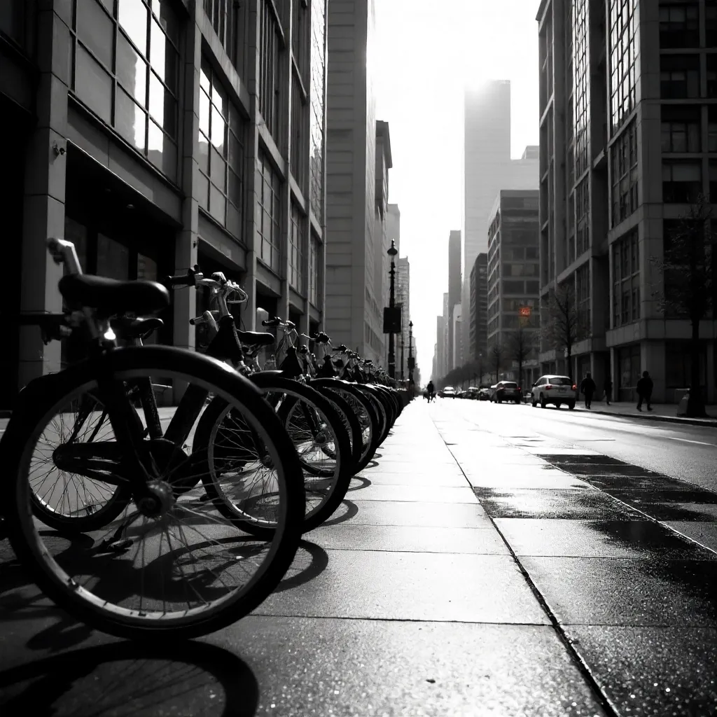 Monochrome Row: Bicycles before Modern Architecture