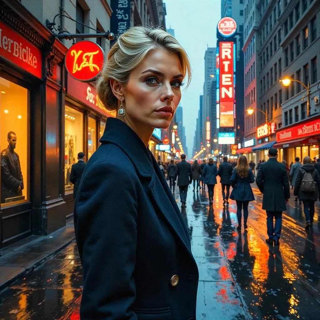 Urban Portrait in Oil on a City Street