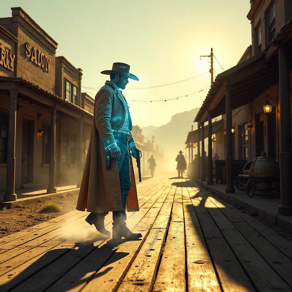 Photorealistic Hologram in a Wild West Town