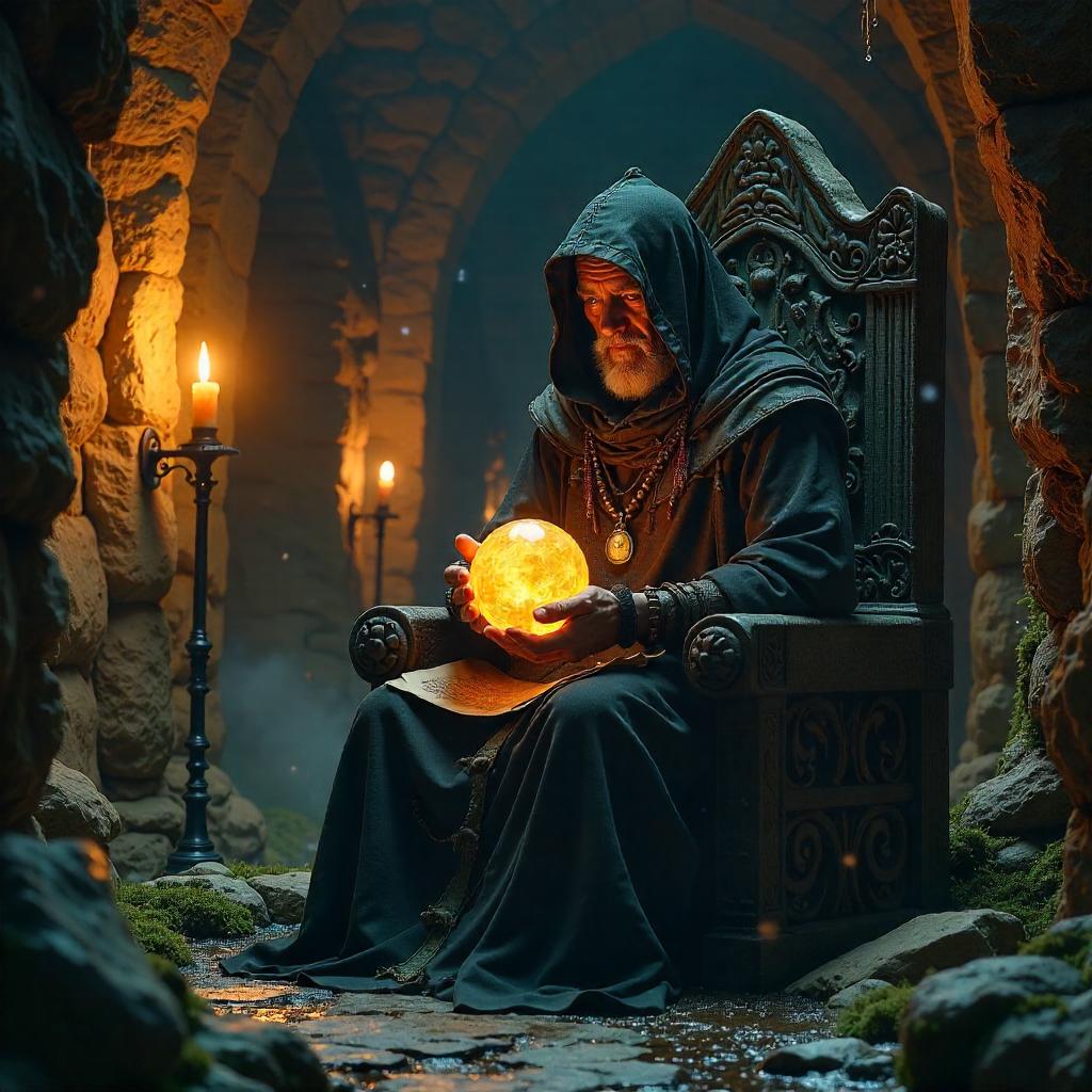 Photorealistic Oracle in a Damp Crypt