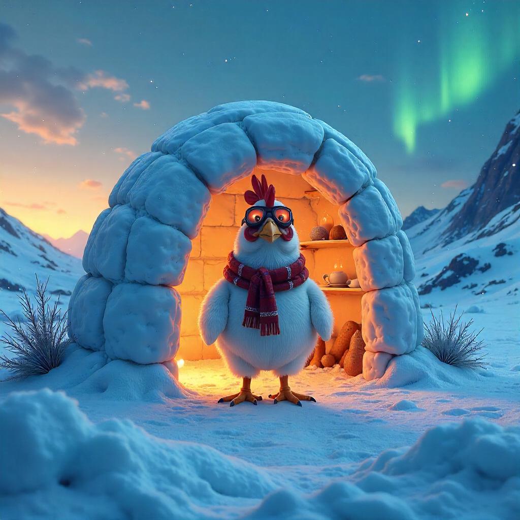 Chick on Ice: Concept Art Inside an Igloo