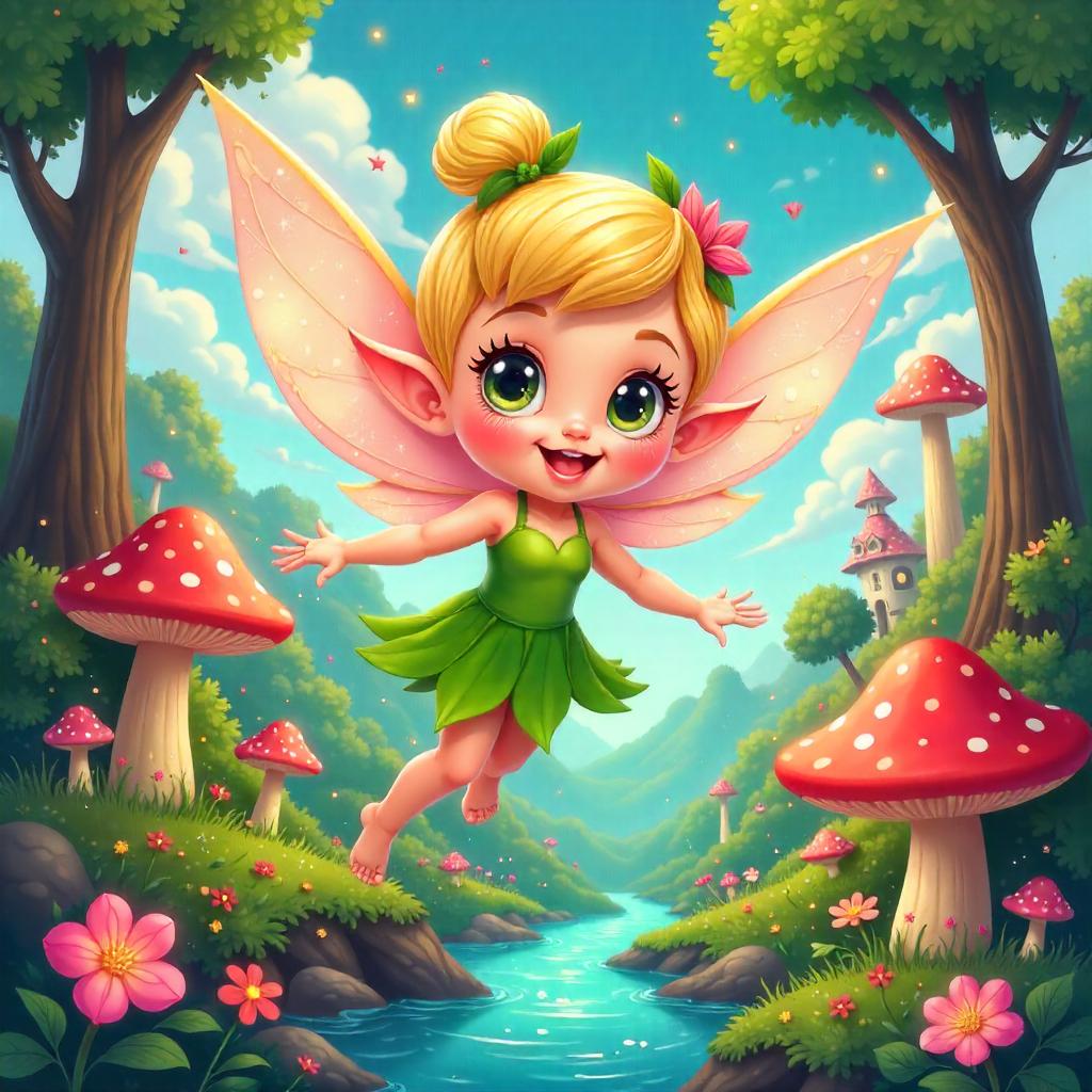 Pixie in a Cartoon Fairy Wonderland