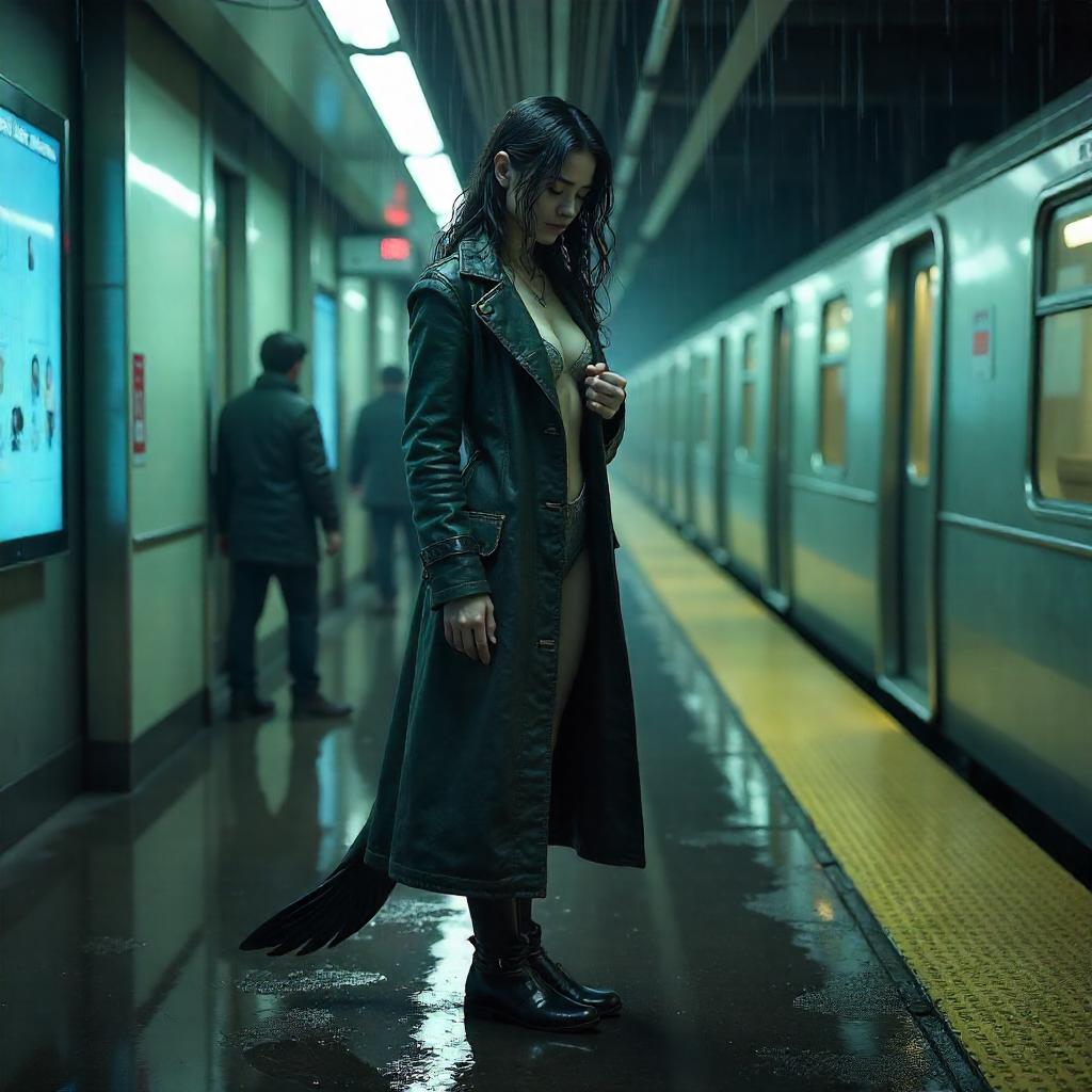 Selkie in the Subway: A 3D Render