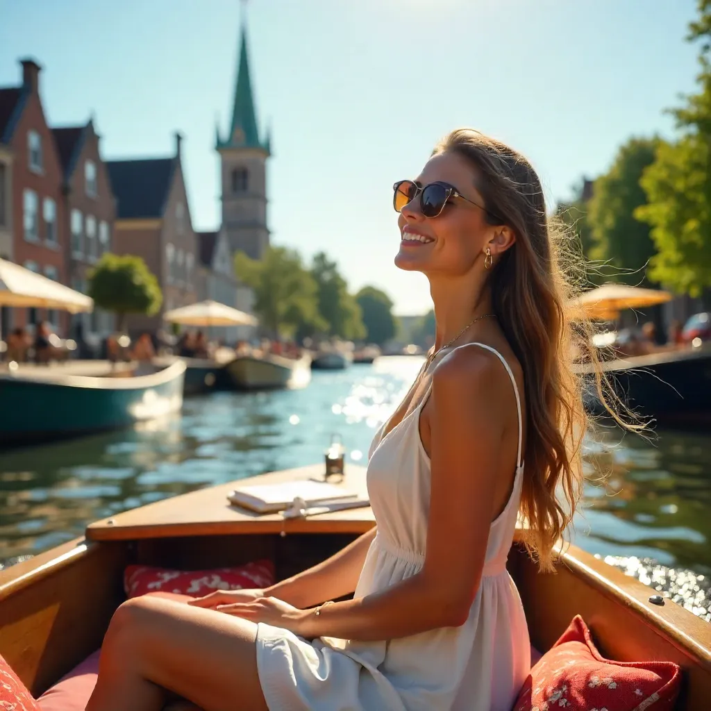 Sunny Day on a Lille River Boat
