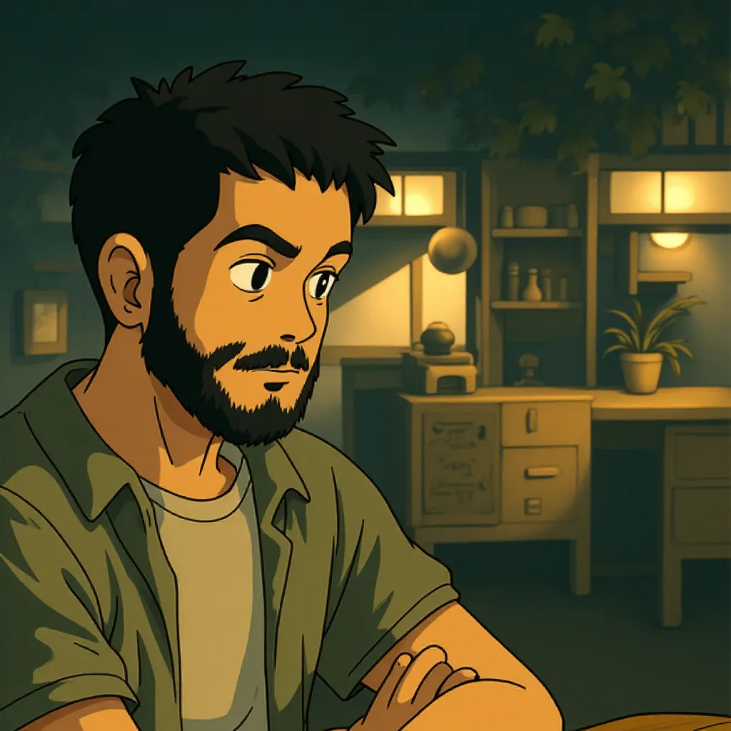 Denzel Washington in The Book of Eli (2010) - Anime style