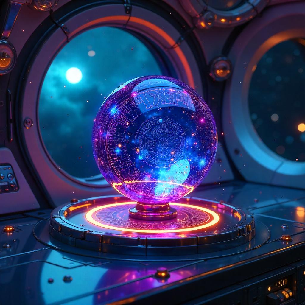 Magical Orb in a Starship Cockpit — 3D Render