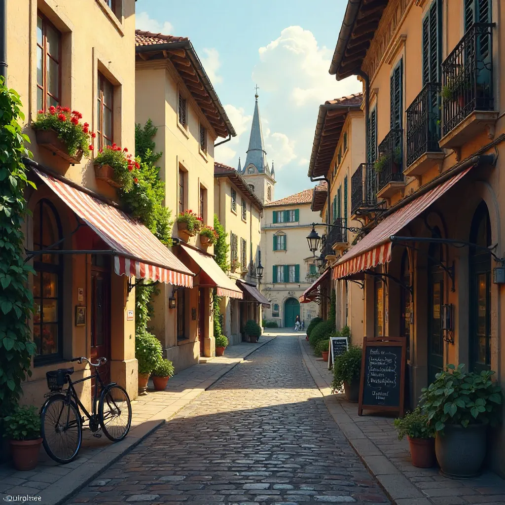 Timeless European Street: Vintage Architecture