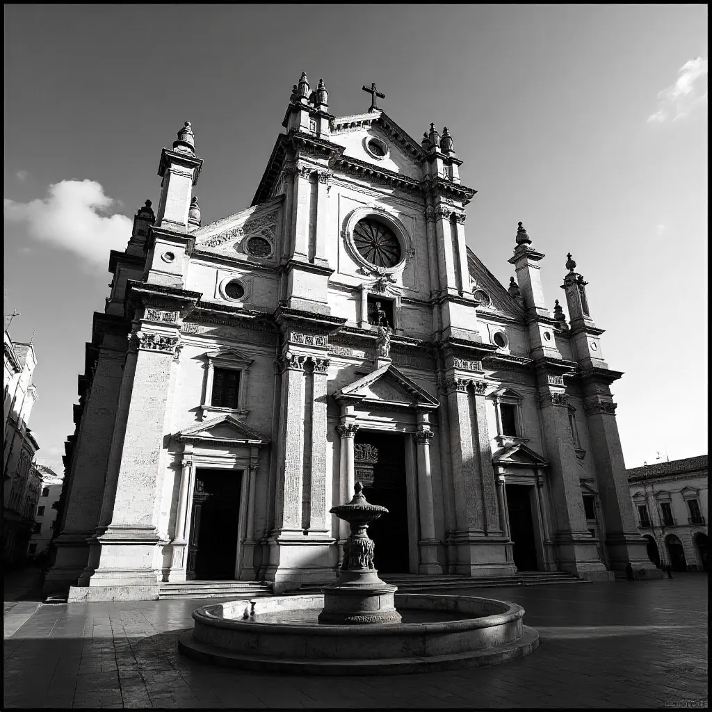 Monochrome Grandeur: Catania Cathedral